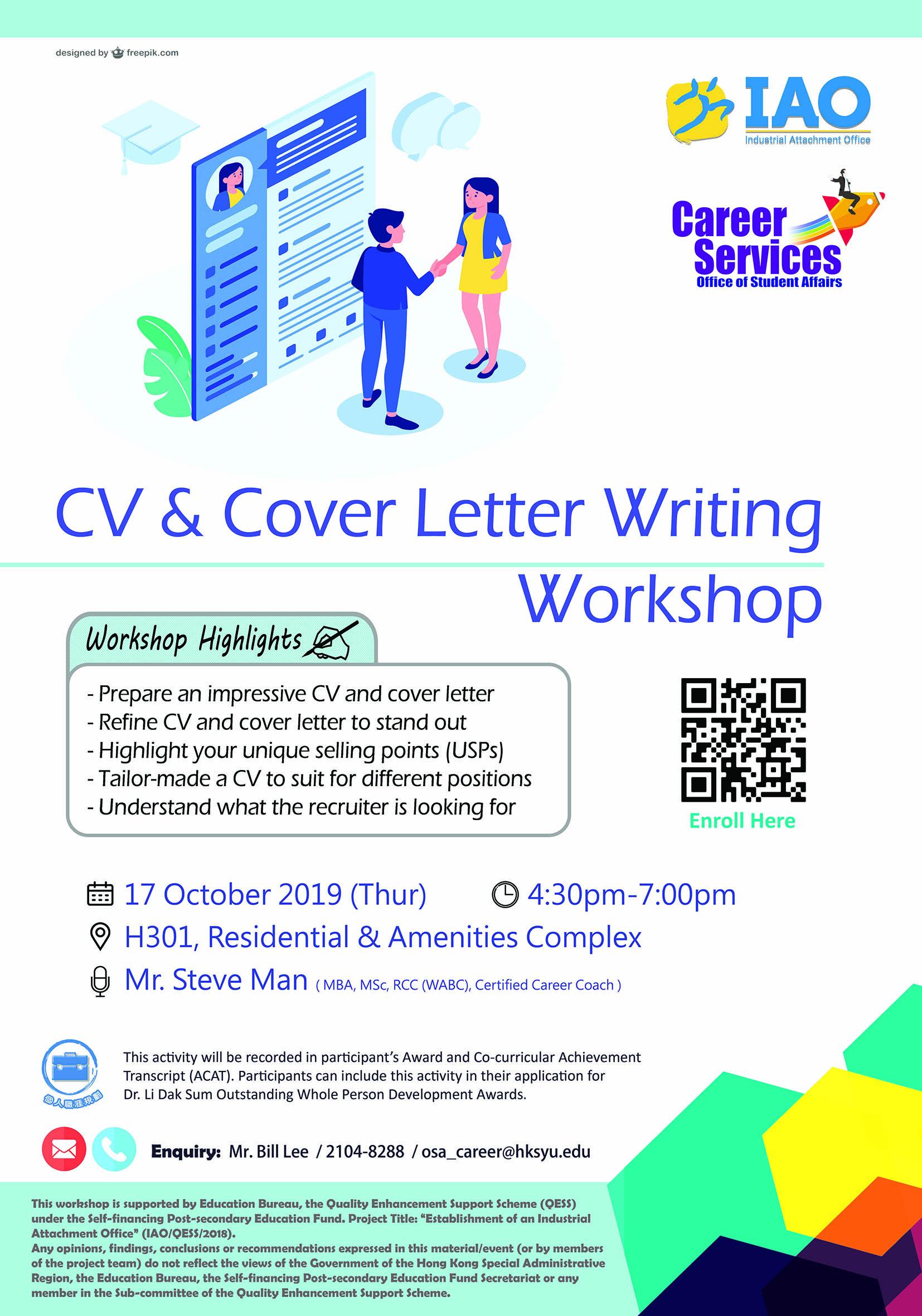 CV & Cover Letter Writing Workshop